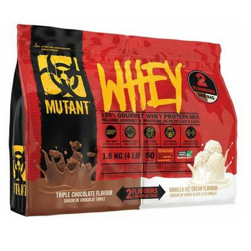 MUTANT Whey Double Chamber 1800g (900g+900g) - Triple Chocolate+Vanilla Ice Cream