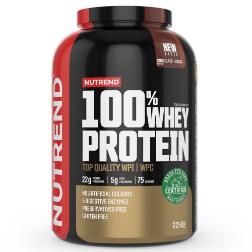 NUTREND 100% Whey Protein 2250g White chocolate+Coconut